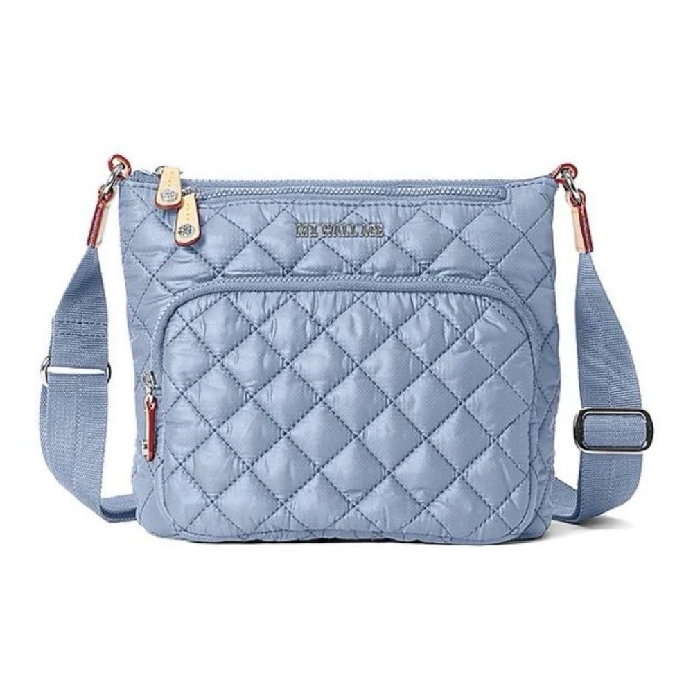 Mz Wallace Stone Blue Metroscout Quilted Crossbody Deluxe Bag NWT